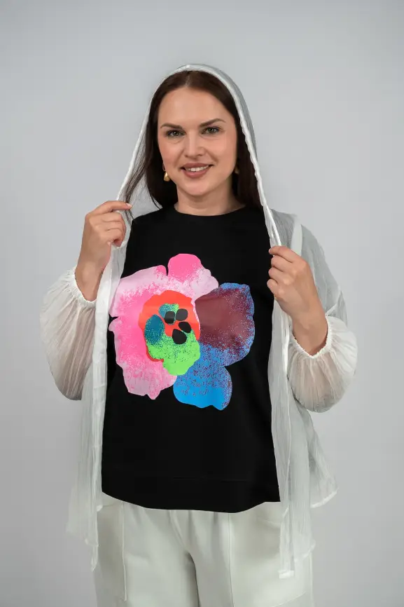 Лонгслив Цветы 25001 ЭТТОПЛЮС фото 22