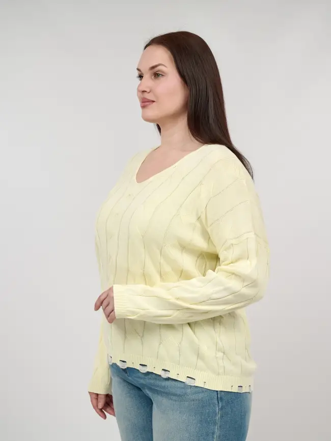 Джемпер Италия косы 3388 Размер 50-58 фото 52