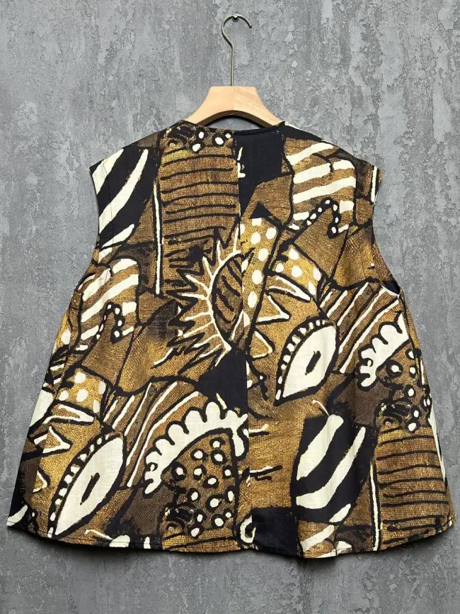 Блуза с принтом 26092 размер 50- 58 фото 8