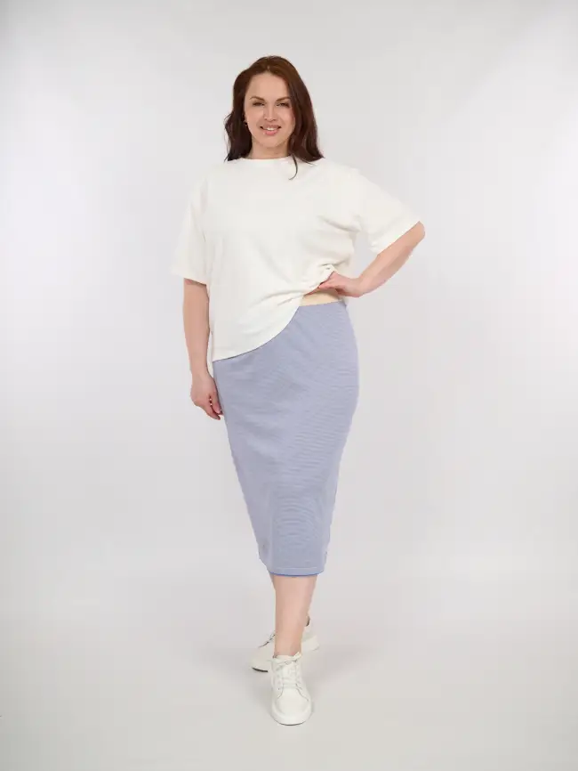 Юбка в полоску ЭттоПлюс 25416 Размер 52-58 фото 13