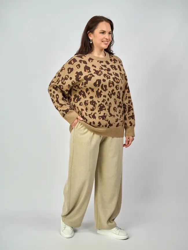 Джемпер Леопард 50-58 58258 фото 14