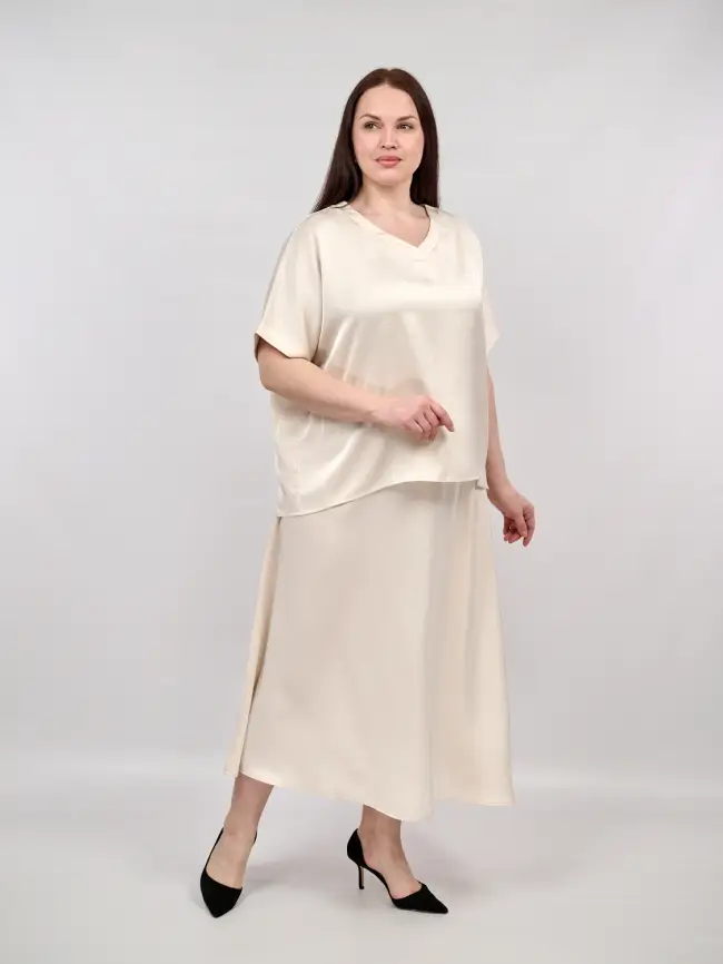 Юбка ЭттоПлюс 1001-1 Размеры 52-58 фото 2