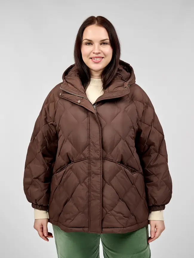 Стеганая куртка с капюшоном 8815 фото 1