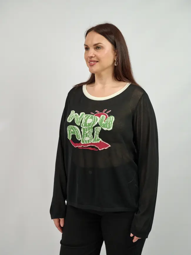 Джемпер с принтом 22717 размер 50- 58 фото 15