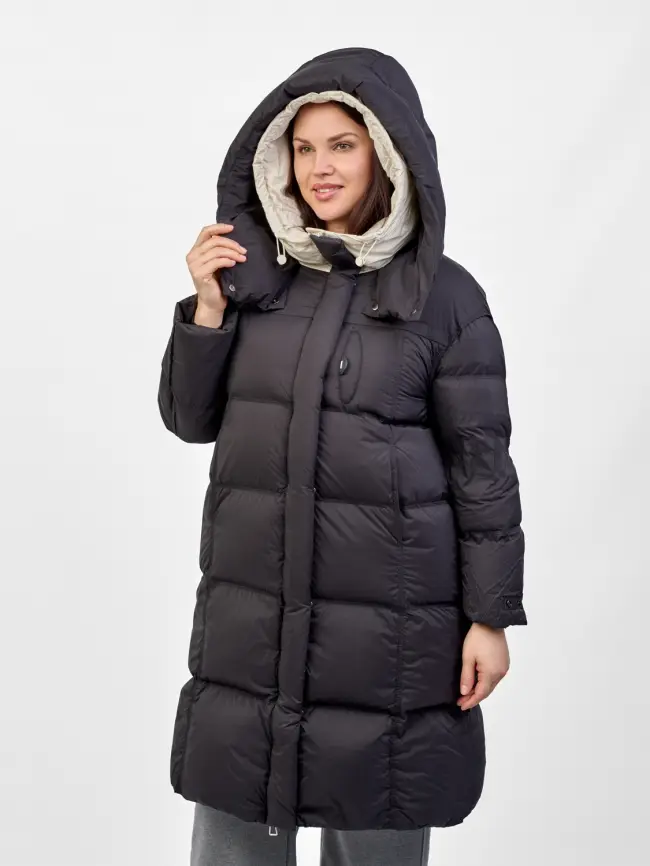 Пуховое пальто 8892 Размер 48-52 фото 26