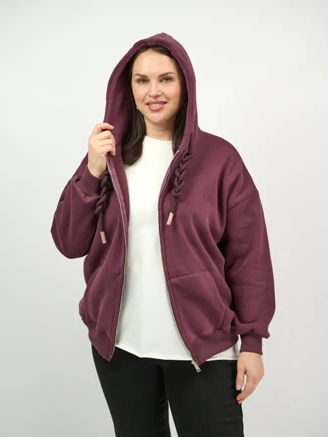 Худи зип утепленное оверсайз размер 50-58 506 фото 231