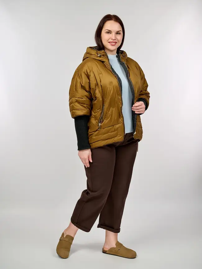 Куртка с трикотажным рукавом 6560 фото 25