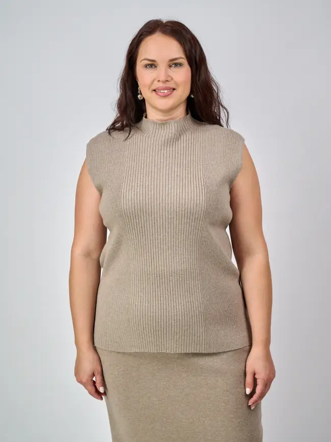 Джемпер без рукавов ЭттоПлюс 876 Размер 54-58 фото 2