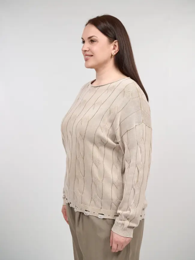 Джемпер Италия с круглым горлом 3388 Размер 50-58 фото 58