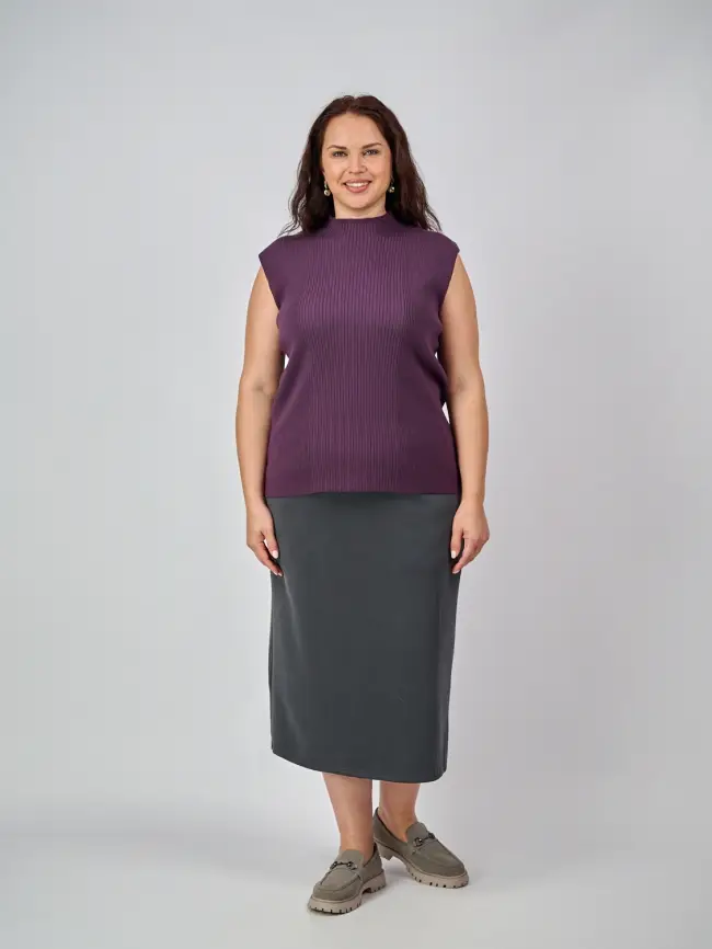 Джемпер без рукавов ЭттоПлюс 876 Размер 54-58 фото 3