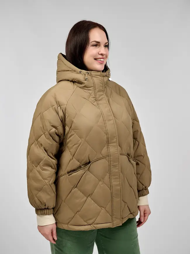 Стеганая куртка с капюшоном 8815 фото 31