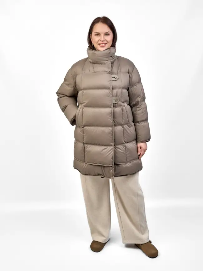 Полупальто пуховое 202416 Размер 50-56 фото 10