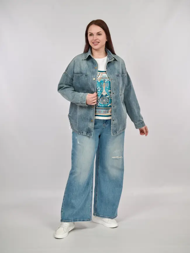 Куртка джинсовая 65227 Размер 48-56 фото 4