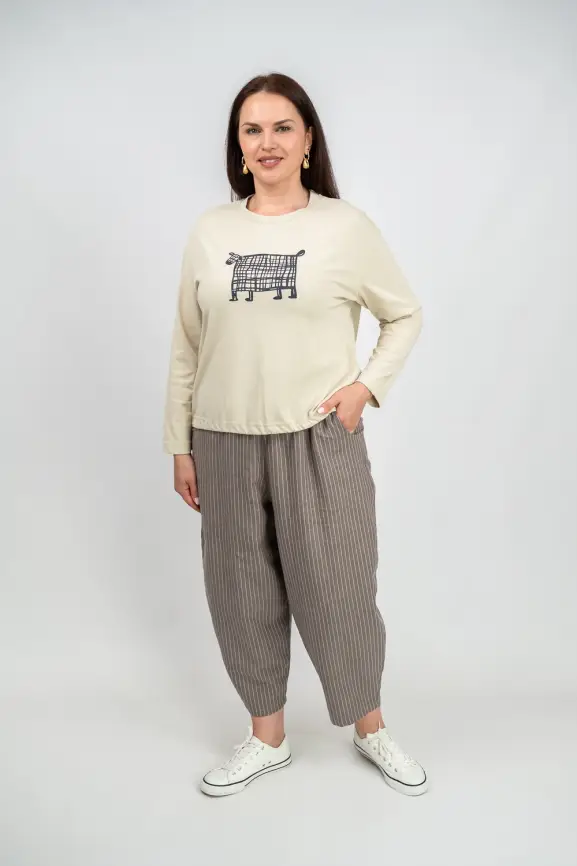 Брючный костюм льняной ЭттоПлюс 23125 фото 13