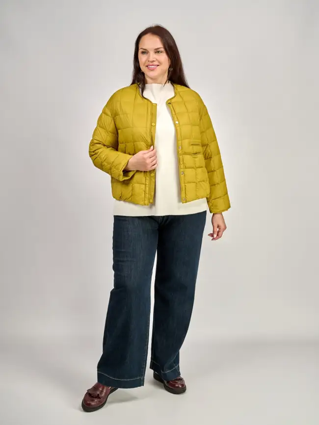 Куртка пух легкая размер 44-52 8176 фото 10