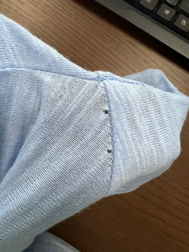 Футболка 039 (голубой, 1) Уценка фото 3