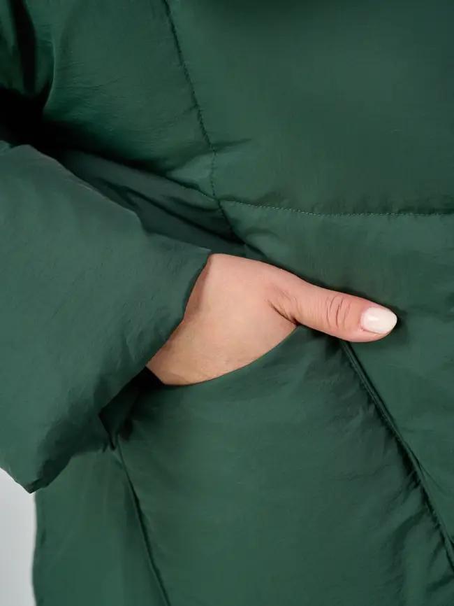 Пуховик женский с шарфом 8358 Размер 50-58 фото 69