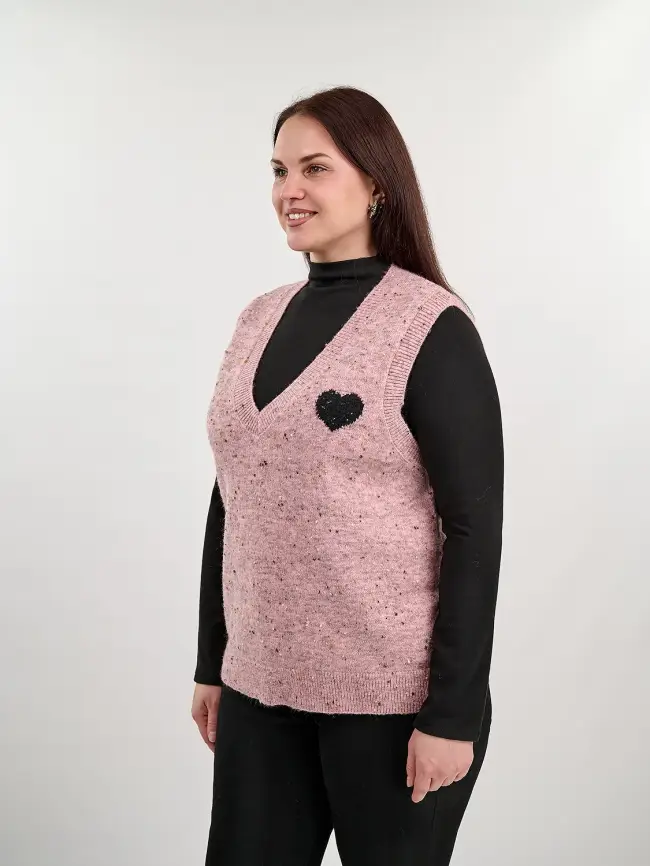 Жилет меланж 22627 Размер 50- 56 фото 2