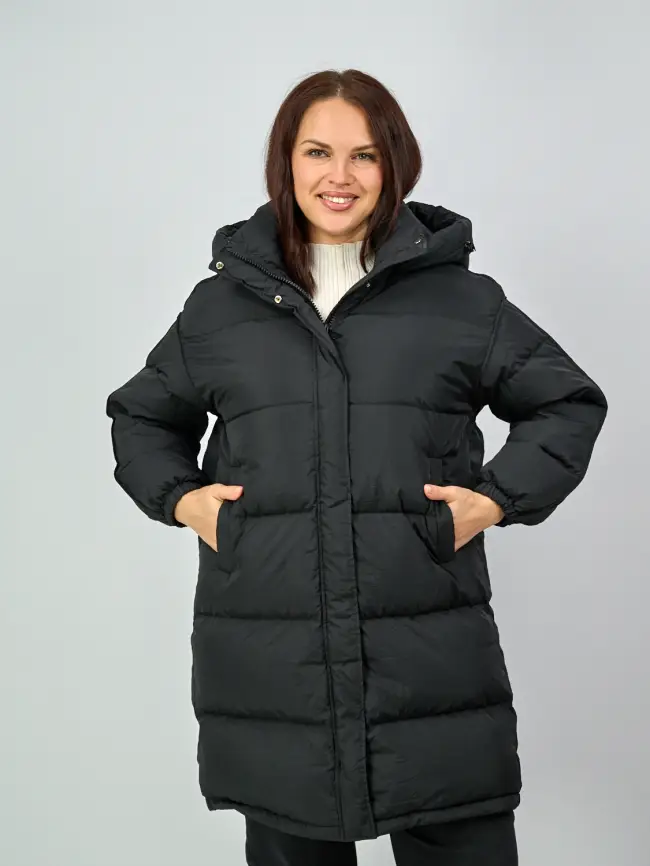 Пуховик А-силуэт 811 Размер 50-56 фото 4