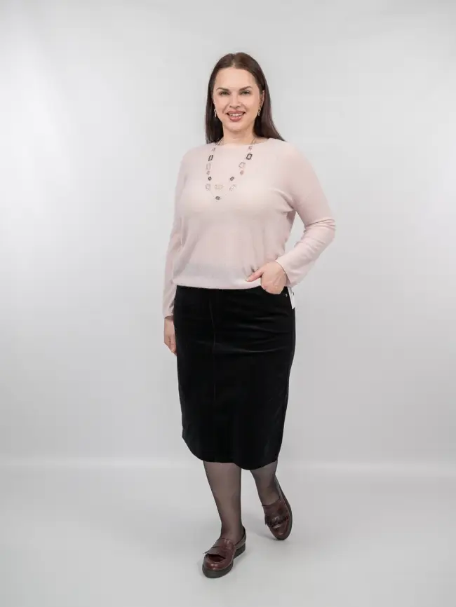 Юбка вельвет 33413 ЭттоПлюс Размеры 50-58 фото 4