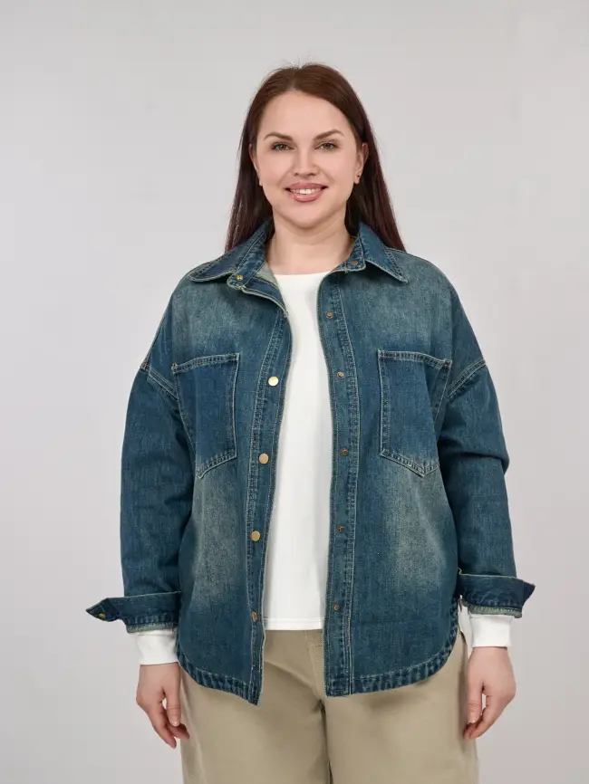Куртка джинсовая 65227 Размер 48-56 фото 1