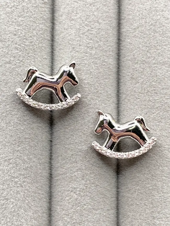 Серьги Лошадки Б0289 фото 1