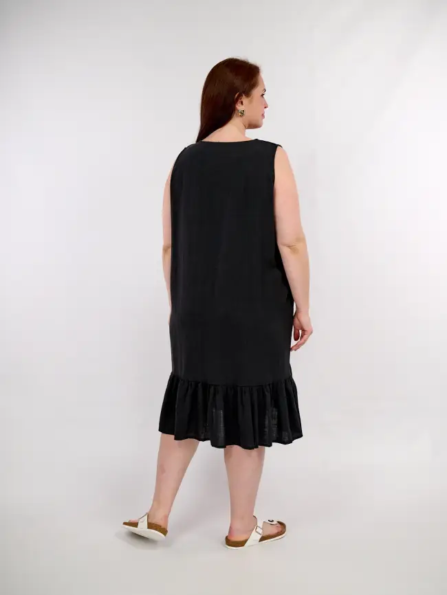 Сарафан волан лен 23300 Размер 54-58 фото 7