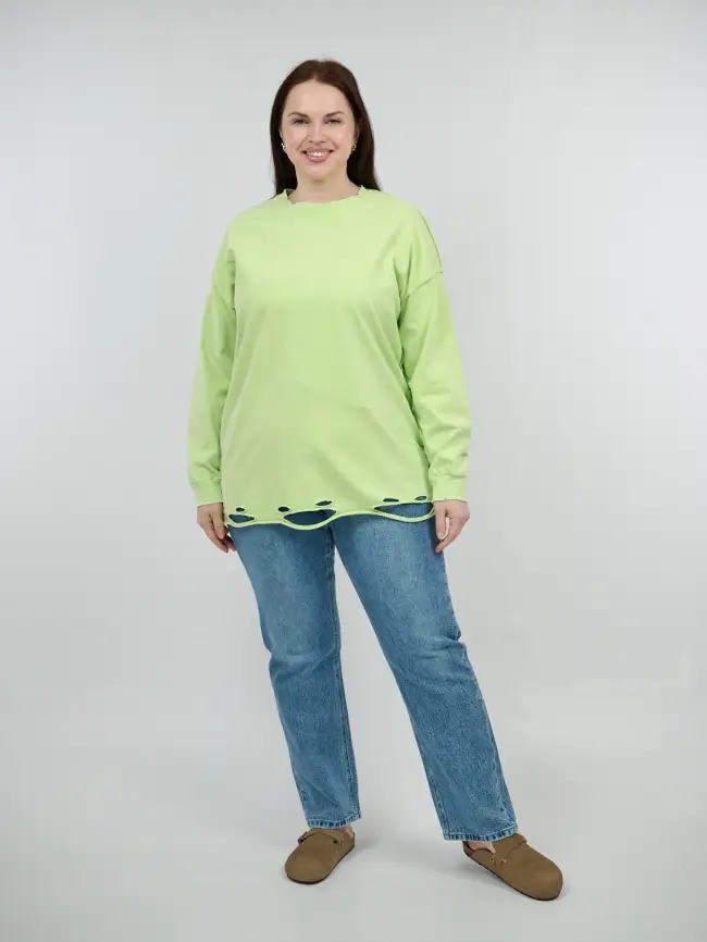 Лонгслив рваный 9938 Размер 50-56 фото 50