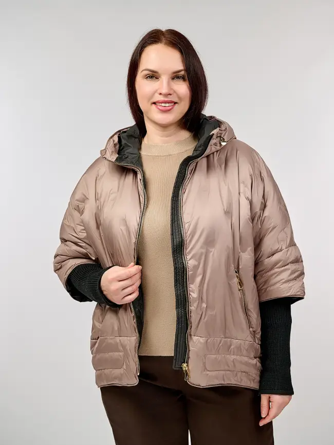 Куртка с трикотажным рукавом 6560 фото 52