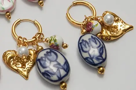 Серьги Гжель Б0228 фото 1