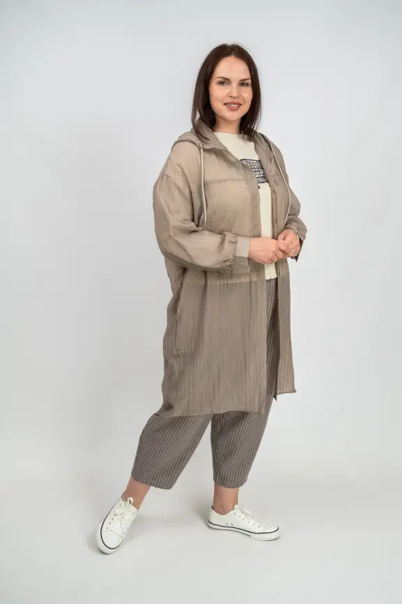 Пыльник рубашка удлиненный 9087 Размер 50-58 фото 48