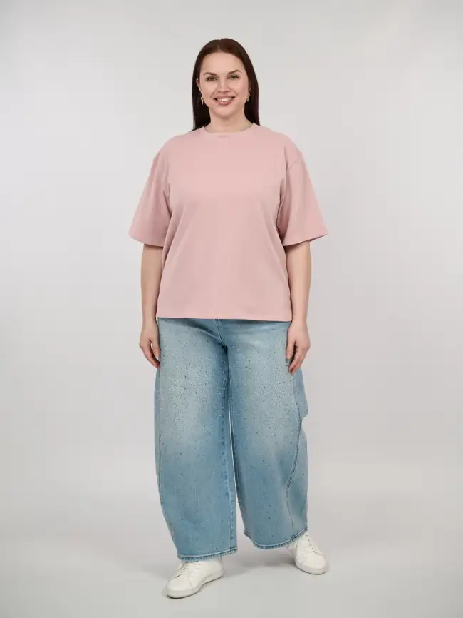 Джинсы в стразах 6788 Размеры 52-58 фото 8