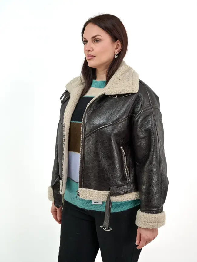 Дубленка авиатор 18907 Размер 50-54 фото 8