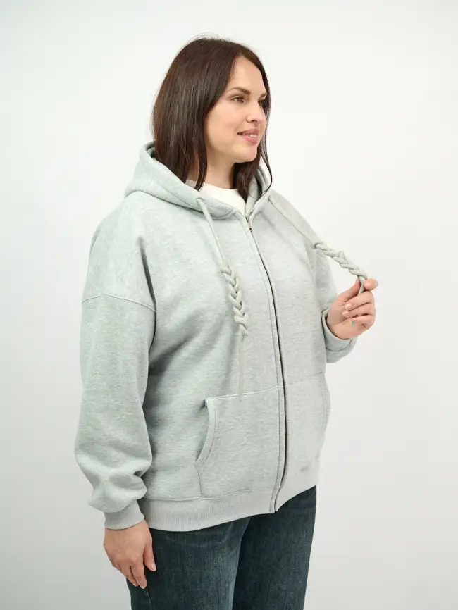 Худи зип утепленное оверсайз размер 50-58 506 фото 124