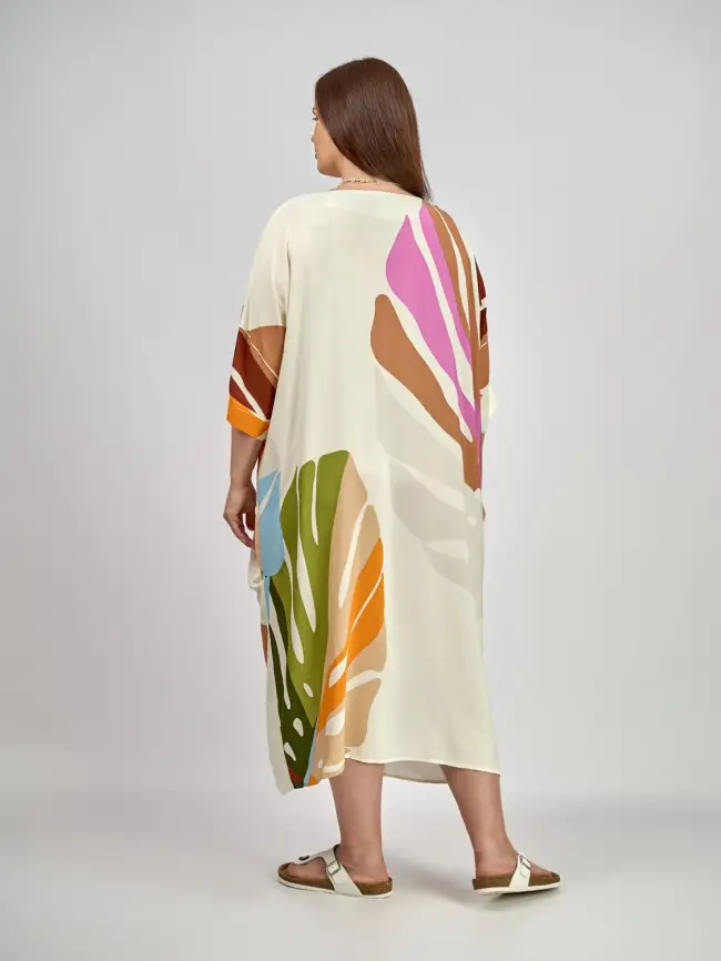 Платье лист Монстеры (молоко) ЭТТО ПЛЮС 2321-1 фото 5
