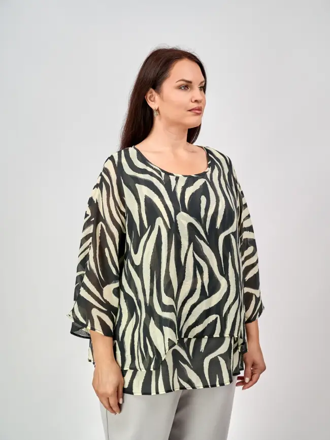 Блуза ЭттоПлюс 30059 Размер 50-58 фото 5