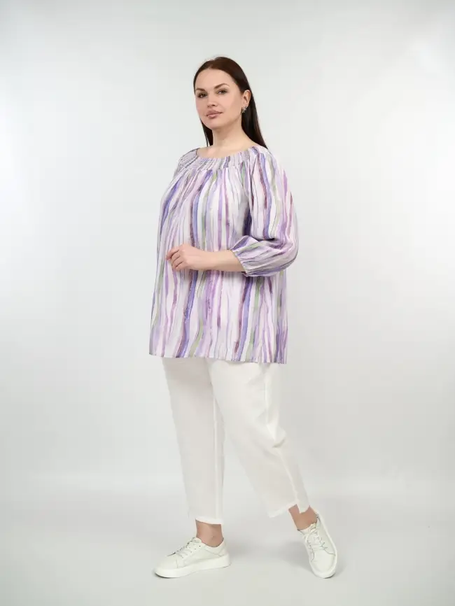 Блуза ЭттоПлюс 34187 Размер 52-58 фото 19