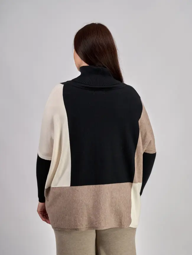 Джемпер три цвета ЭттоПлюс 937 Размер 50-58 фото 19