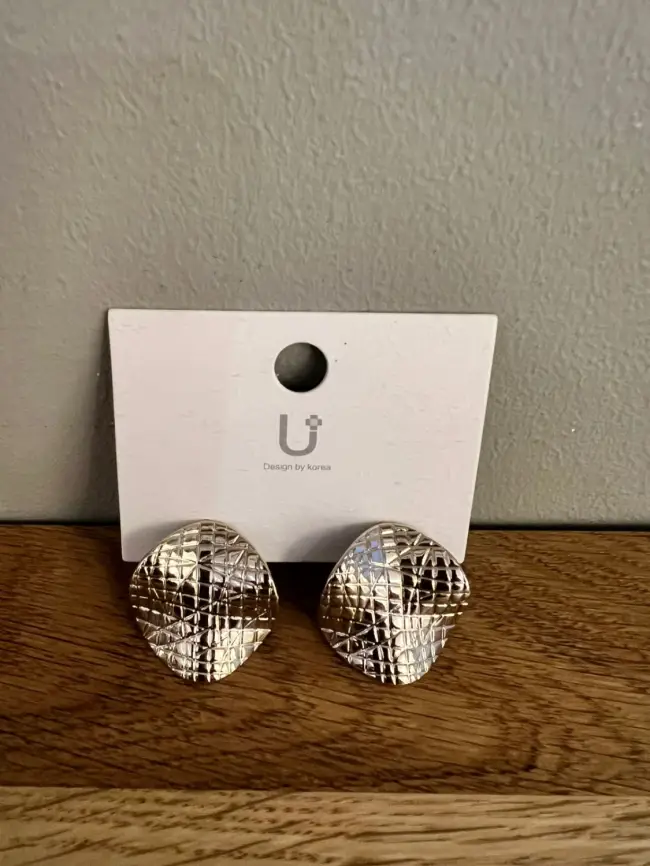 Серьги изогнутый круг Б560043 фото 2