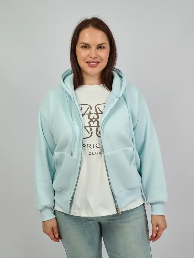 Худи зип утепленное 10 Размер 46-54 фото 12