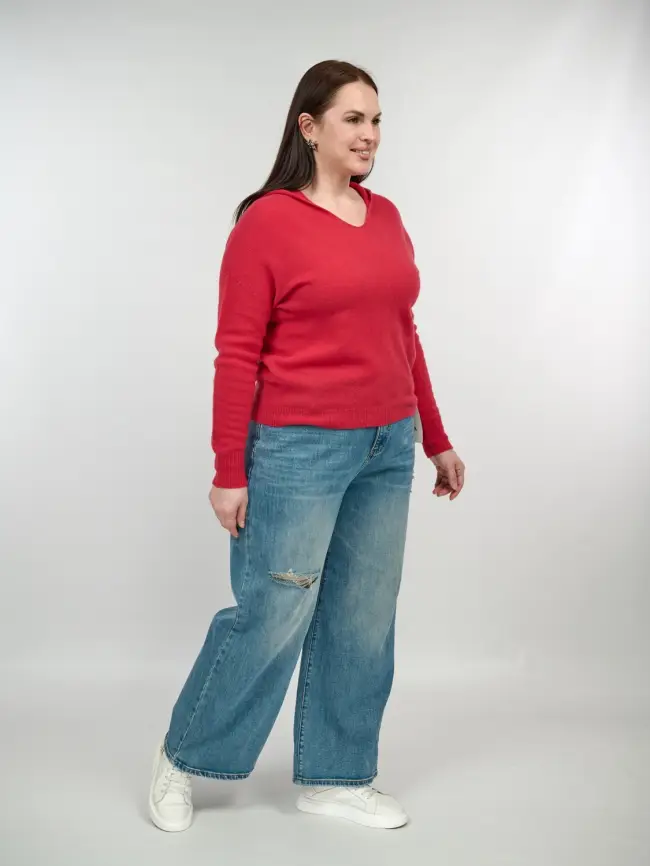 Шерстяной джемпер с капюшоном 25676 Размер 46-54 фото 19