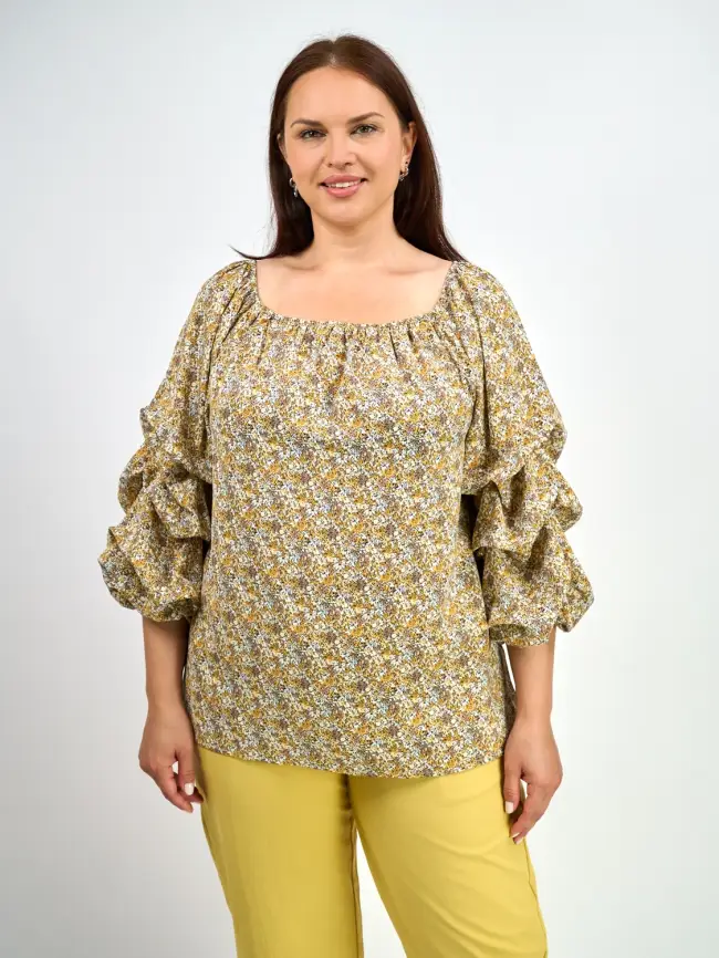 Блуза ЭттоПлюс 34184 Размеры 50-58 фото 17