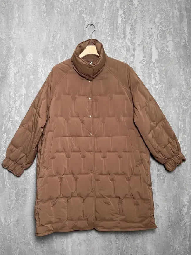 Пуховое пальто 6325 Размер 46-56 фото 5