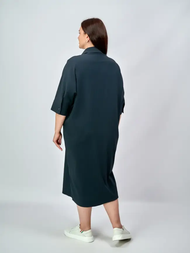 Платье рубашка ЭттоПлюс 33585 размер 52- 58 фото 4