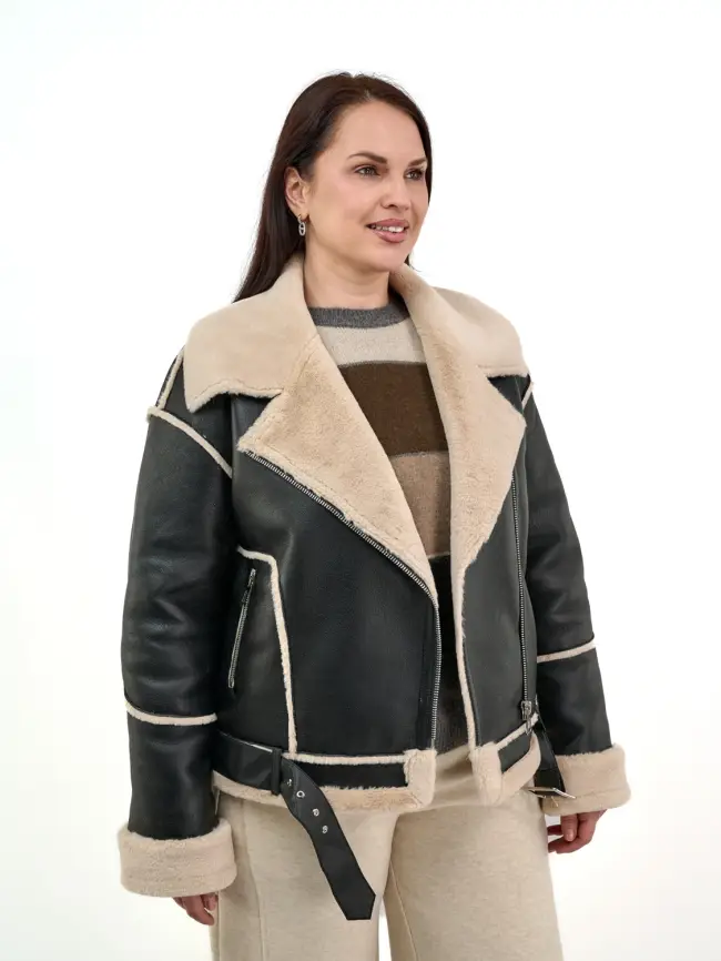 Дубленка авиатор 12105 Размер 46-52 фото 2