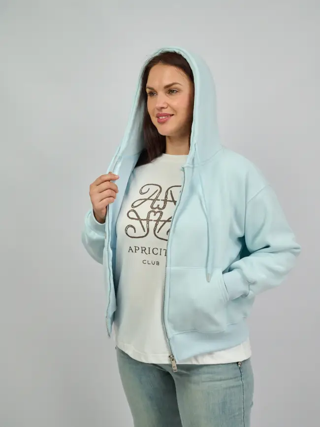 Худи зип утепленное 10 Размер 46-54 фото 9