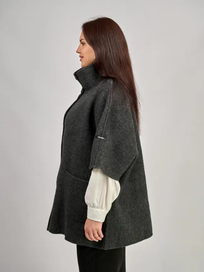 Пальто шерсть 0718-1 Размер 50-60 фото 16