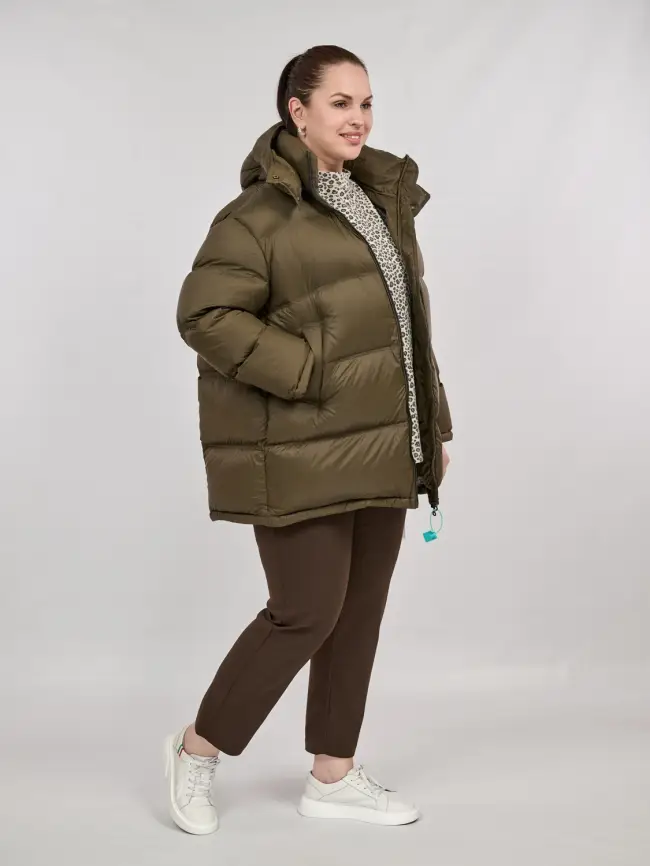Пуховик зимний 9906 удлиненный Размер 50-60 фото 21