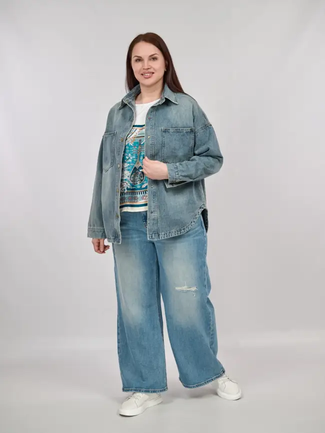 Куртка джинсовая 65227 Размер 48-56 фото 3