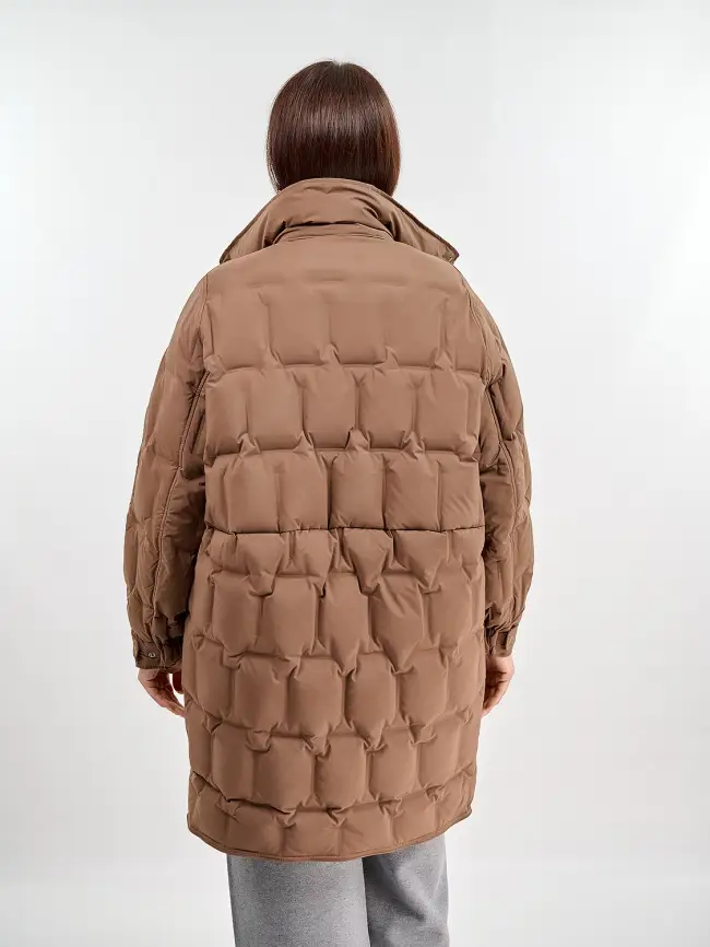 Пуховое пальто 6325 Размер 46-56 фото 20